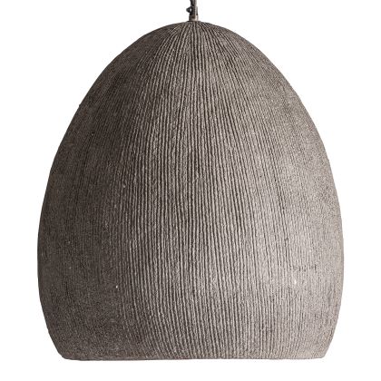 Lámpara de colgar en papel maché gris y hierro topo 48 cm