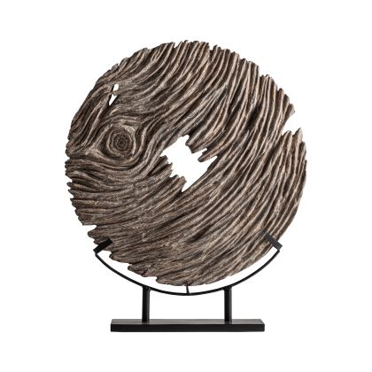 Figura decorativa en madera marrón envejecido 72 cm