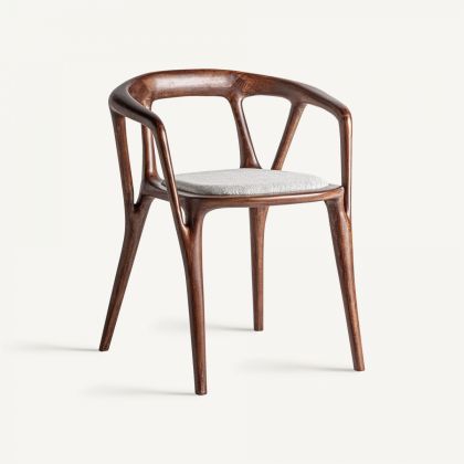 Silla Eauze moderno color marrón gris