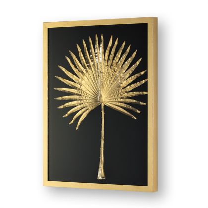 Cuadro Hoja oro Metal Art decó,60 Cm