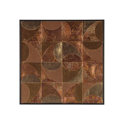 Cuadro 60x4x60 Madera Negro/Cobre