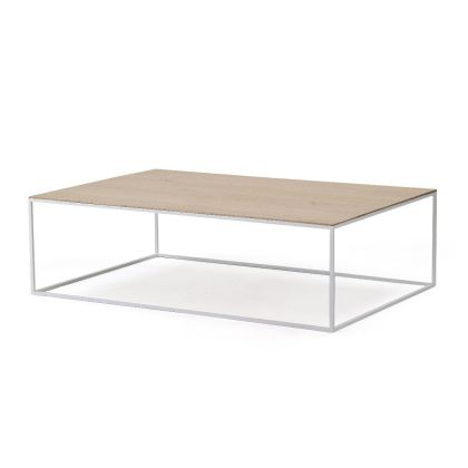 Mesa Centro Moderno Minimalista, Madera Y Acero