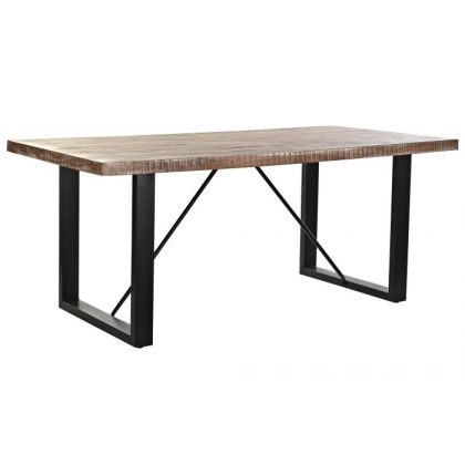 Mesa Comedor Diseño industrial Madera Hierro,180 Cm