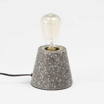 Table Lamp without shade 12x8x10 Grey Cement + bulb