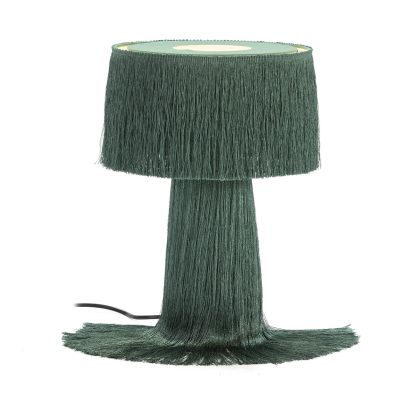 Lámpara de sobremesa Tejido Verde, 25 Cm