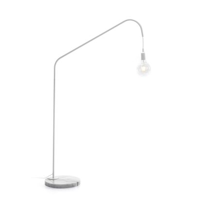 Floor Lamp 80x30x142 White Marble/White Metal