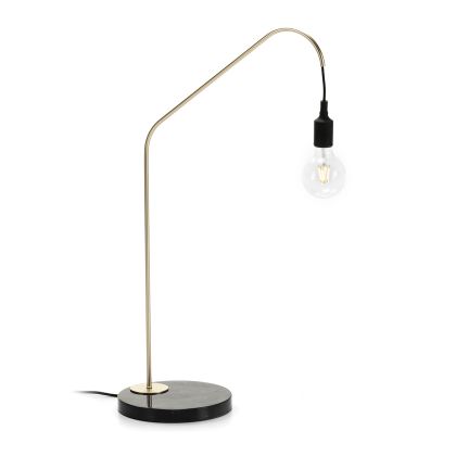 Table Lamp 35x25x58 Black Marble/Gold Metal