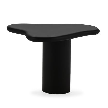 Mesa auxiliar en stoneskin negro.
