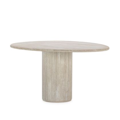 Mesa Comedor 140X114X75 Mármol Travertino -- Natural