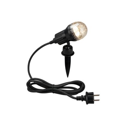Piqueta De Tierra Cabezal Giratorio PVC Negro, 19,5 Cm