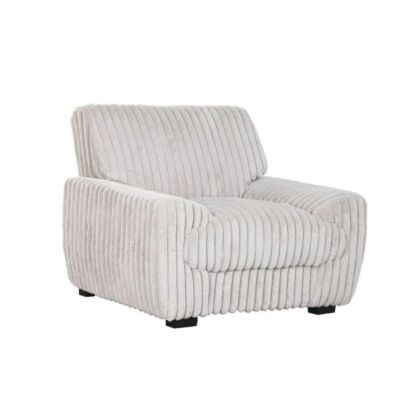 Upholstered Beige Short Pile Fabric Armchair 98X84X79 Cm