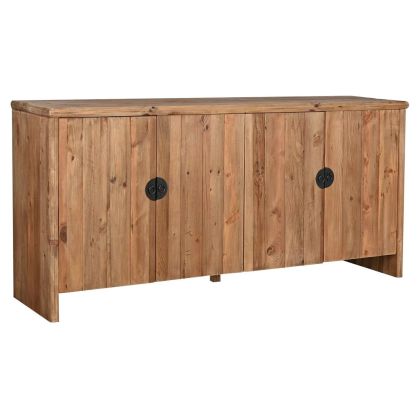 Aparador Madera Reciclada Natural 4 Puertas, 190 Cm