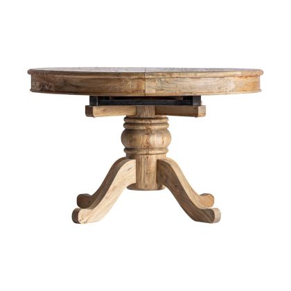 Mesas Comedor Extensible Madera Natural, 125 cm