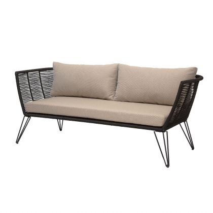 Sofá Moderno 2 Plazas Tejido Metal, 175 Cm