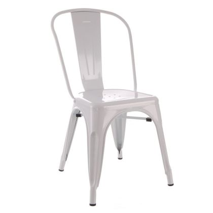Silla Industrial Metal Blanco , Dallas 45 Cm