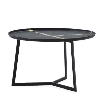 Coffee Table 72x72x44 Aluminum/Metal -- Black/Gold Coffee Table 72x72x44 Aluminum/Metal -- Black/Gold