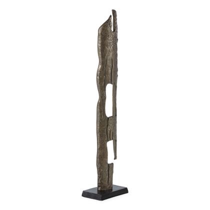 Escultura 15x13x100 Aluminio -- Dorado Antique/Negro