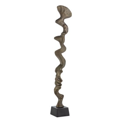 Escultura Artística de Aluminio en Dorado Antique y Bronce Envejecido.