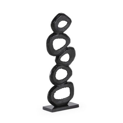 Escultura 26x10x66 Aluminio/Mármol -- Bronce Negruzco/Negro
