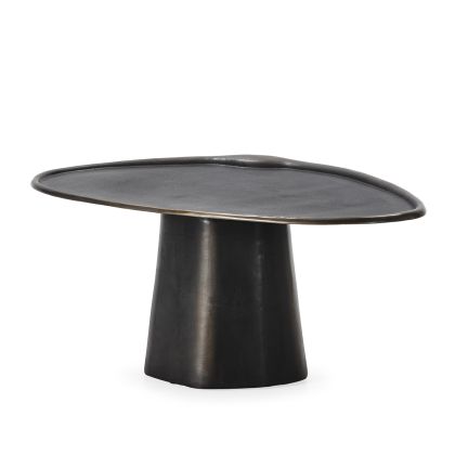 Mesa de centro art decó en metal latón negro.
