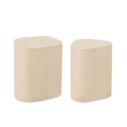 J/2 Mesa Auxiliar Acero Beige, 47 Cm
