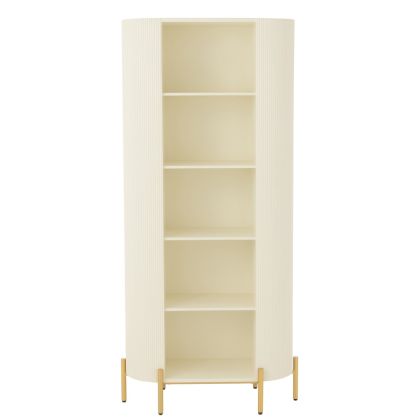 Estantería Metal Blanco Dorado, 84 Cm