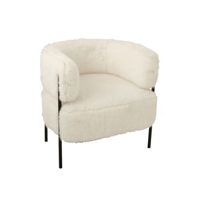 Sillón Fur Blanco/Negro