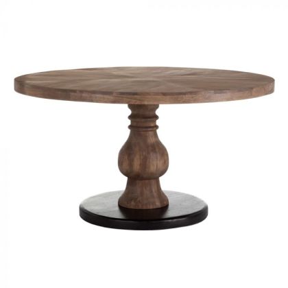 Mesa Salón Vintage Madera Natural Ø 140 Cm
