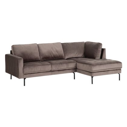 Sofá Moderno Terciopelo Gris Pardo 230 Cm