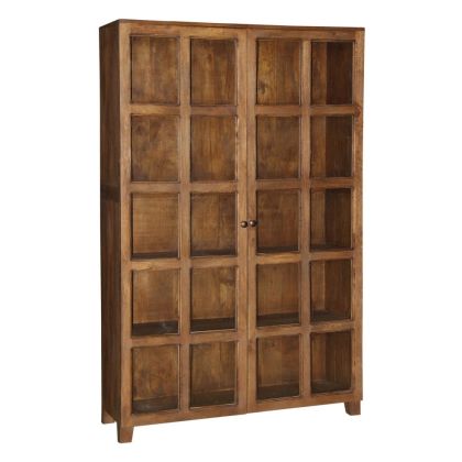 Vitrina Madera Marrón Cristal 120 Cm