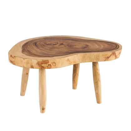 Mesa Centro Madera Suar, 70 X 70 X 45 Cm