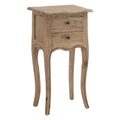 Natural Mindi Wood Bedside Table 40 X 30 X 72 Cm