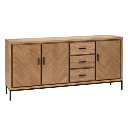 Aparador Vintage Madera Fresno Natural Espiga 175 Cm