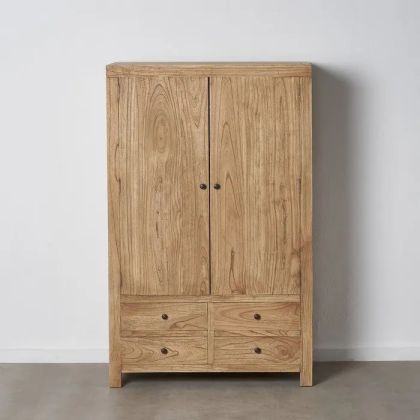Armario Estilo Nórdico Madera Mindi Natural, 160 Cm
