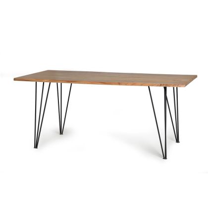 Mesa comedor industrial tapa bordes irregulares