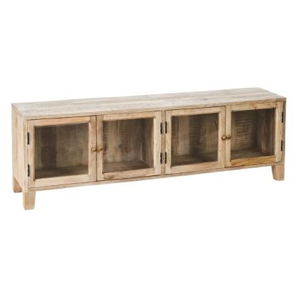 Mueble tv Vintage Blanco Rozado Madera, 160 Cm