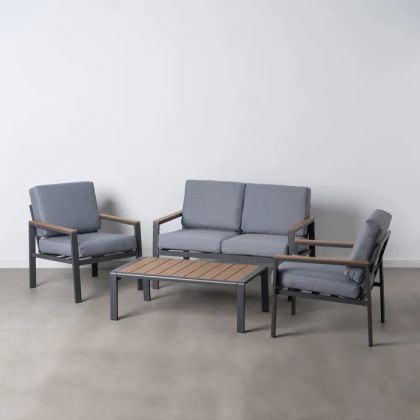 Conjunto Jardín Estilo Nórdico-Moderno Aluminio Gris Antracita 