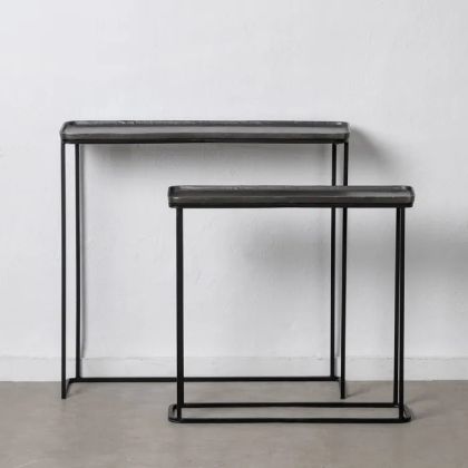 S/2 Consolas Estilo Industrial, 88 Cm