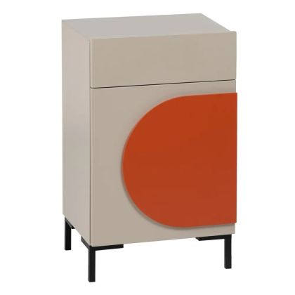 Mesita Madera Metal Naranja
