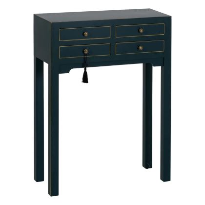 Consola azul 4 cajones oriental