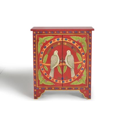 Cómoda Mango Multicolor Pintado 2 Puertas, 75 Cm