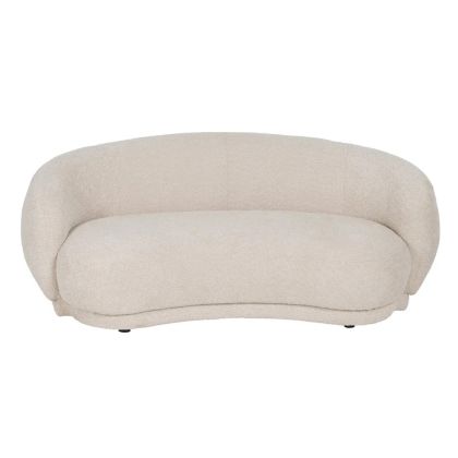 Beige Bouclé Fabric Sofa, 191 X 93 X 75 Cm