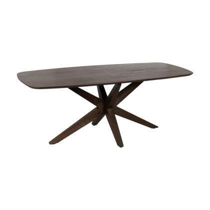 Mesa Comedor Marrón Madera Mango, 200 X 100 X 76 Cm Mesa Comedor Marrón Madera Mango, 200 X 100 X 76 Cm