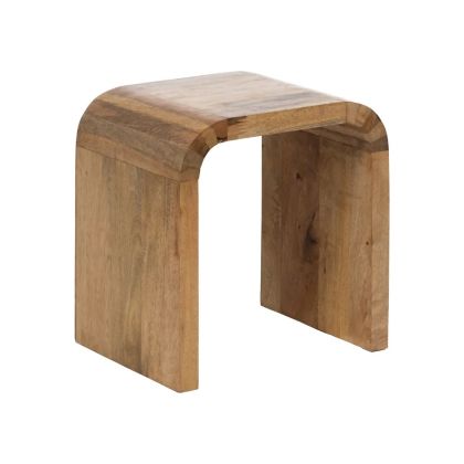 Mesa Auxiliar Natural Madera Mango 41 X 30 X 42 Cm