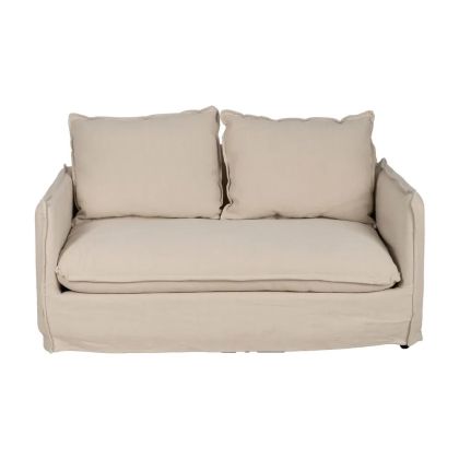 Sofá 2 Plazas Tapizado Crema, 160 X 95 X 85 Cm