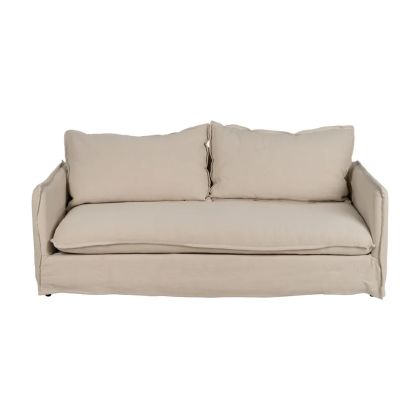 Sofá 3 Plazas Tapizado Crema, 200 X 95 X 85 Cm
