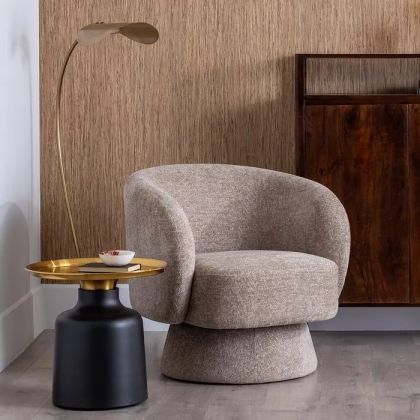 Grey Fabric Living Room Armchair 78 X 79 X 77 Cm