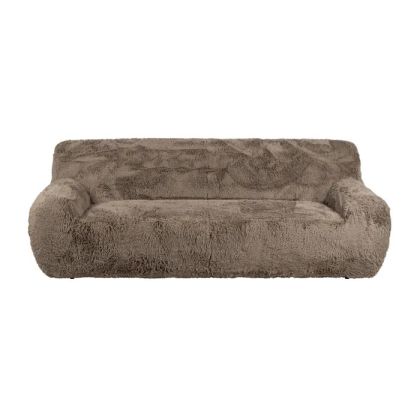 Sofá 3 Plazas Pelo Color Taupe 240 X 107 X 79'50 Cm