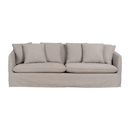 Sofá Tejido Taupe Madera Pino 237 X 91 X 78 Cm