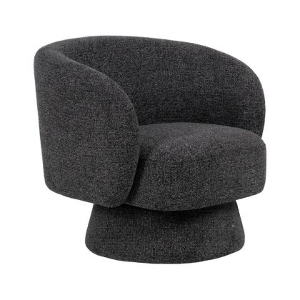 Mottled Dark Fabric Armchair, 78 cm
